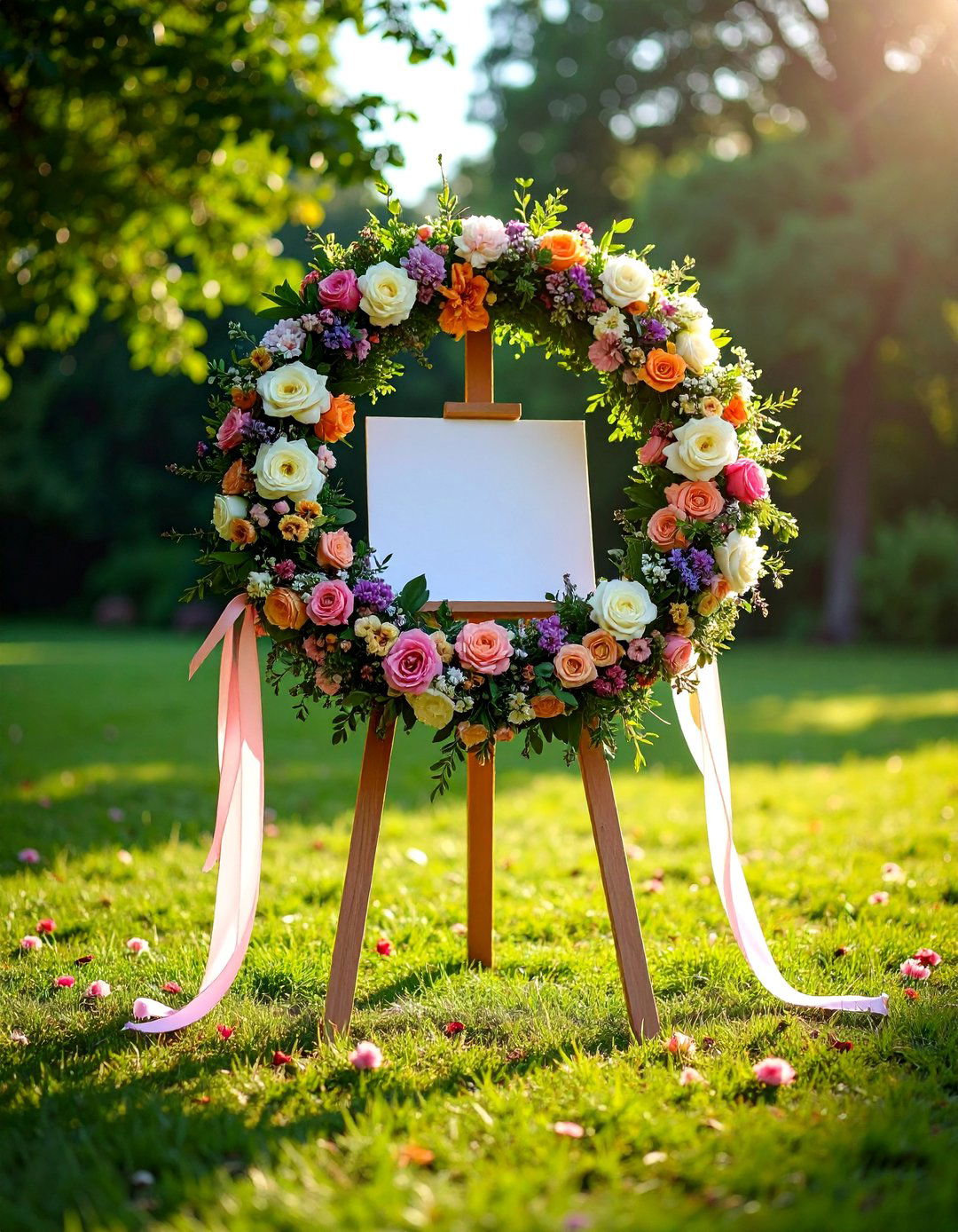 Floral Wreath Wedding Card Box Creation - 25 Wedding Card Box Ideas