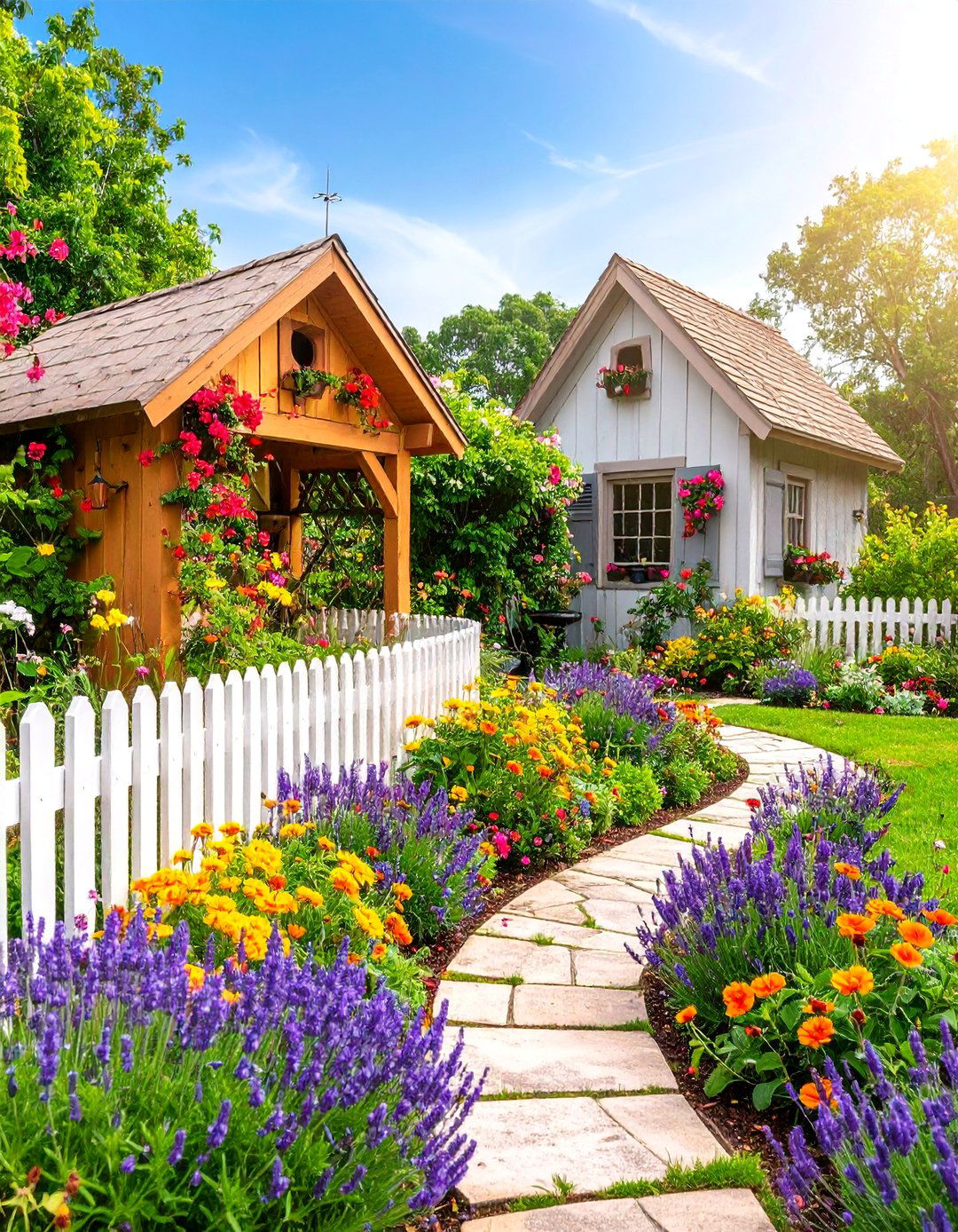 Florida Backyard Cottage Garden with English Inspired Charm - 25 Florida Backyard Ideas