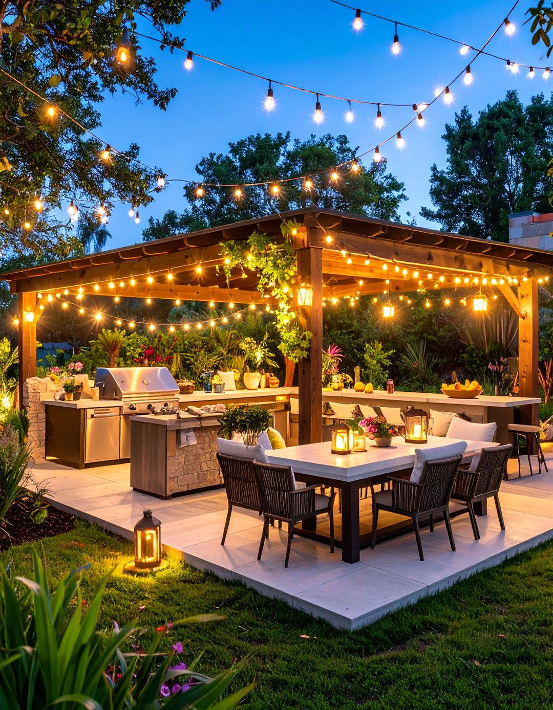 Florida Backyard Entertainment Hub with Outdoor Kitchen - 25 Florida Backyard Ideas