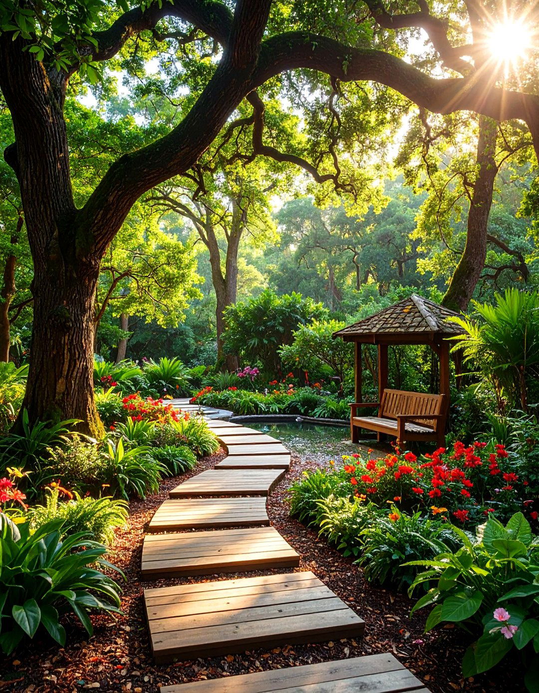 Florida Backyard Shade Garden with Cool Forest Atmosphere