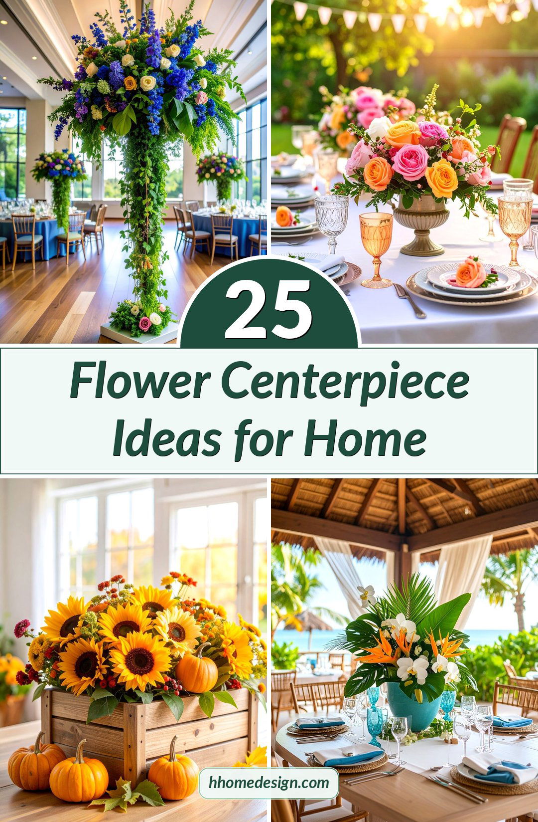 25 Flower Centerpiece Ideas for Home