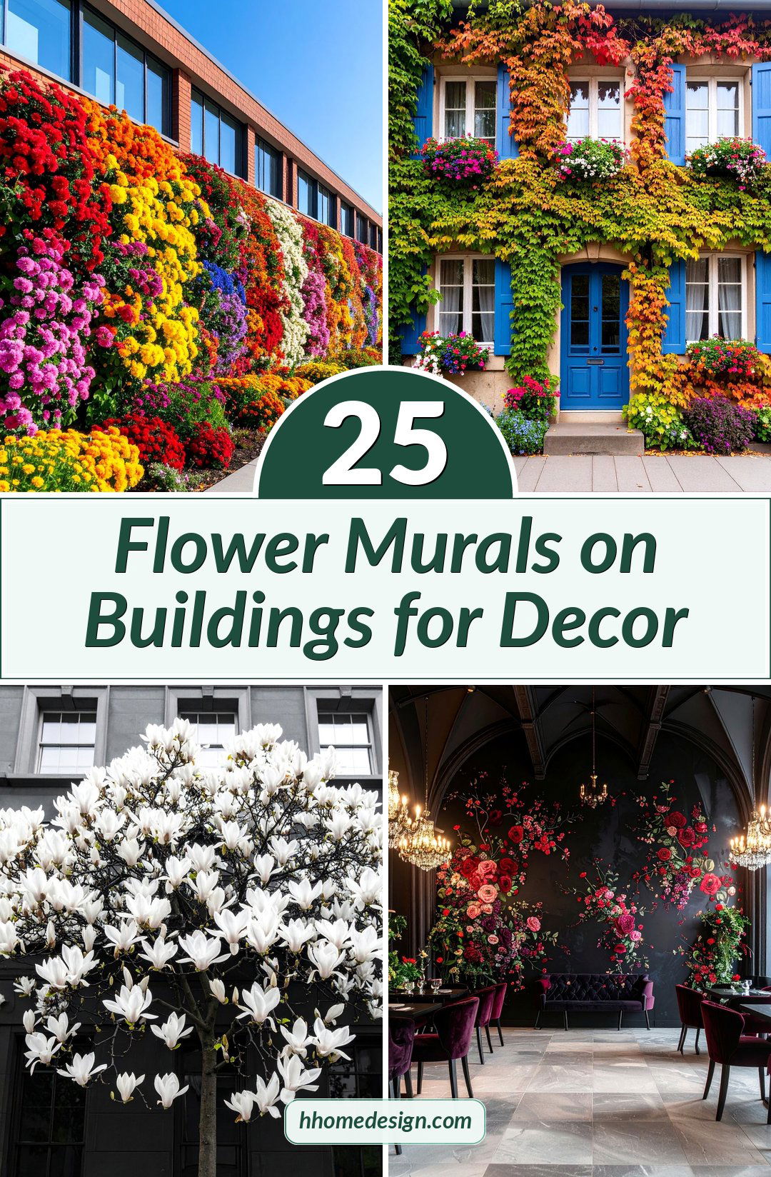 25 Flower Murals on Buildings for Decor