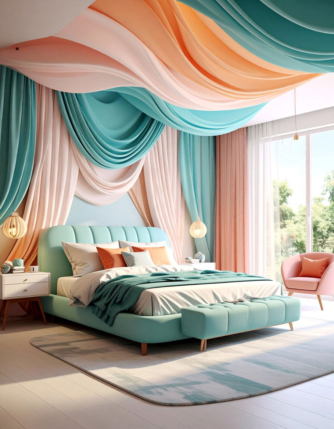 Flowing Current Mermaid Bedroom - 25 Underwater Mermaid Bedroom Ideas