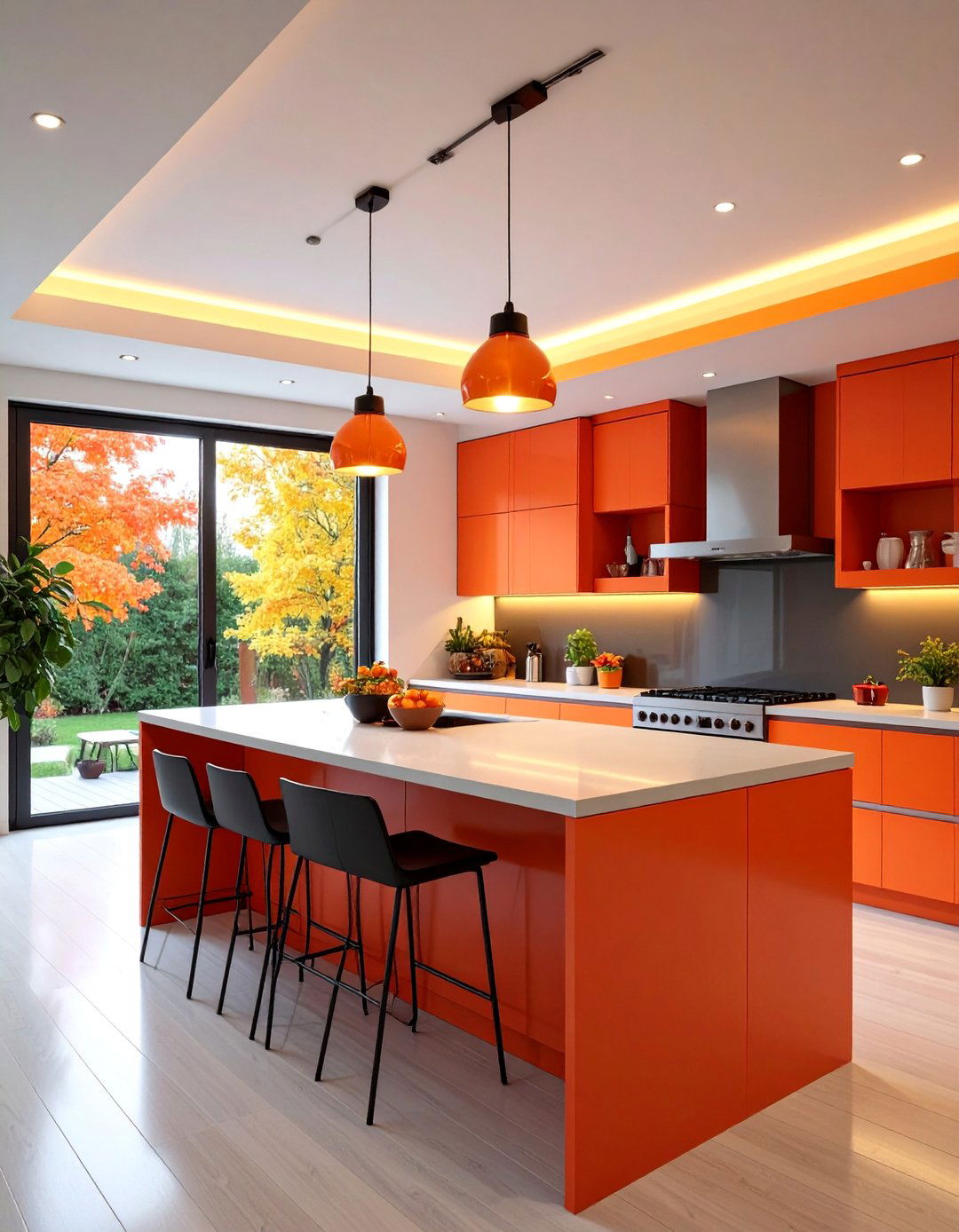 Flush Mount Ceiling Lighting Systems - 25 Modern Kitchen Ideas