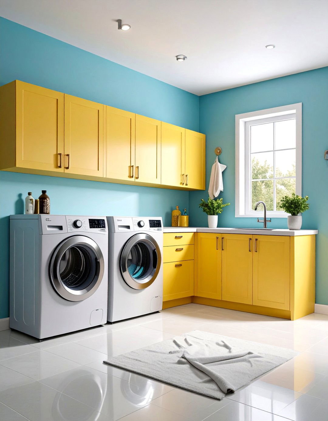 Flush Mount LED Ceiling Lighting for Compact Spaces - 25 Laundry Room Lighting Ideas