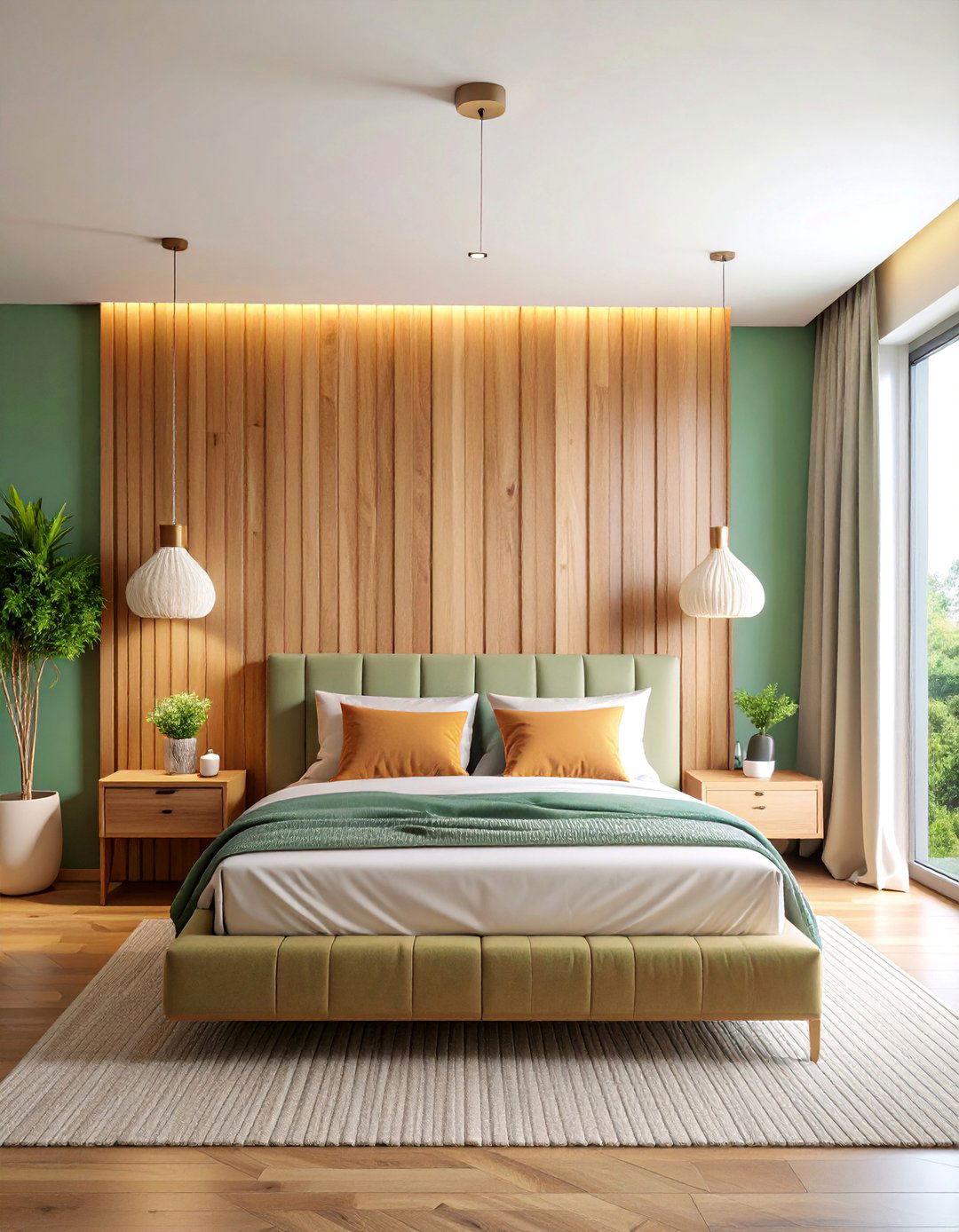 Fluted Wood Panel Feature Wall - 25 Wooden Interior Design Ideas