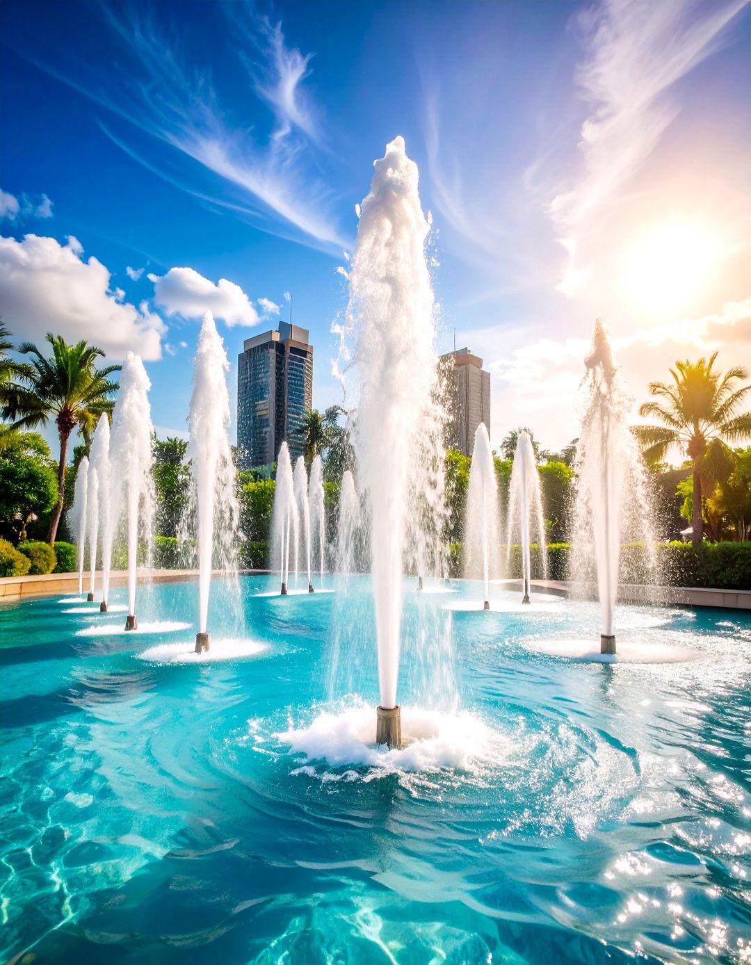 Foam Jet Pool Fountain System - 25 Pool Fountain Ideas
