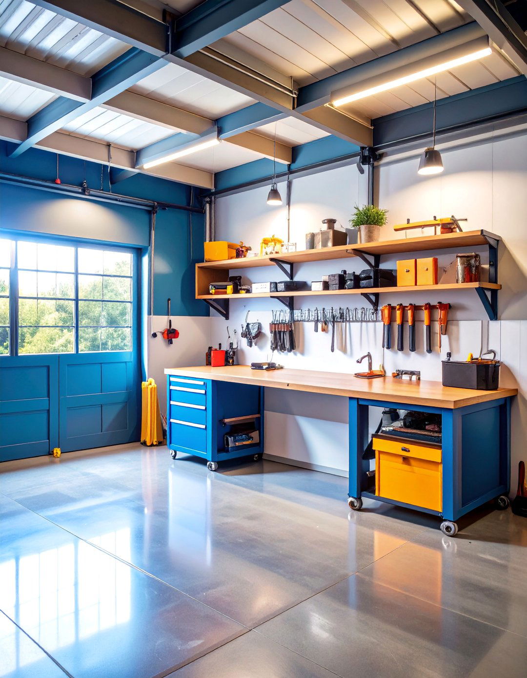 Fold Down Murphy Style Workbench - 25 Garage Workbench Ideas