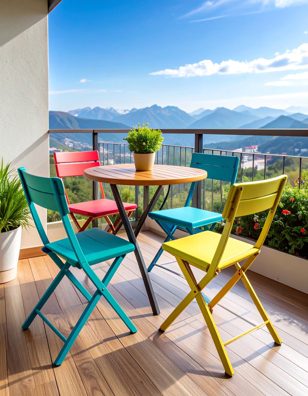 Folding Bistro Set for Small Spaces - 25 Outdoor Furniture Ideas