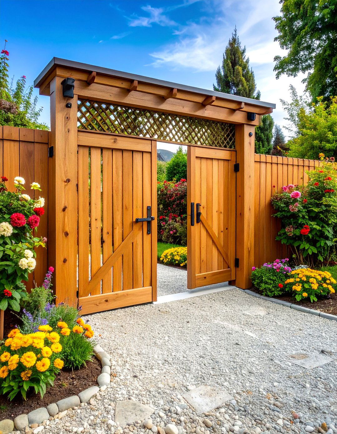Folding Wooden Cucumber Trellis Gate - 25 Cucumber Trellis Ideas