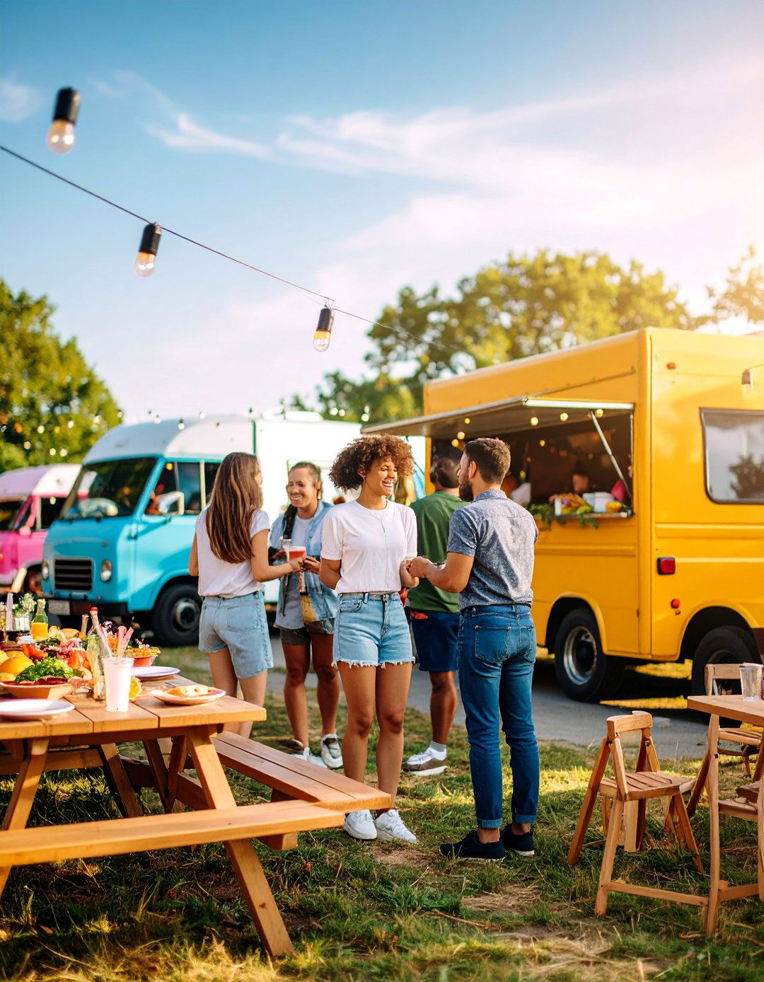 Food Truck Festival Rehearsal Dinner with Multiple Vendors - 25 Wedding Rehearsal Dinner Ideas