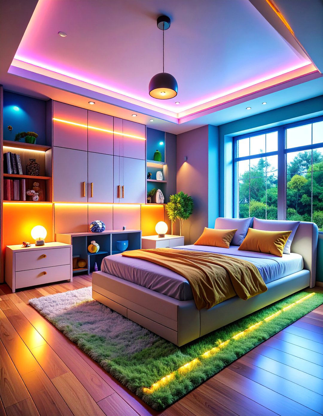 Football Bedroom with Rotating Seasonal Team Displays - 25 Football Room Decor Ideas