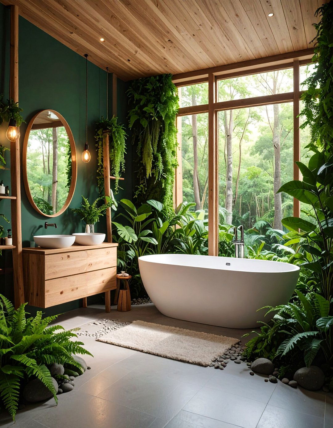 Forbidden Forest Nature Retreat Bathroom - 25 Harry Potter Bathroom Ideas