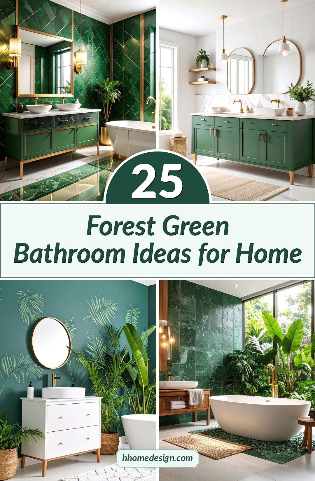 25 Forest Green Bathroom Ideas for Home