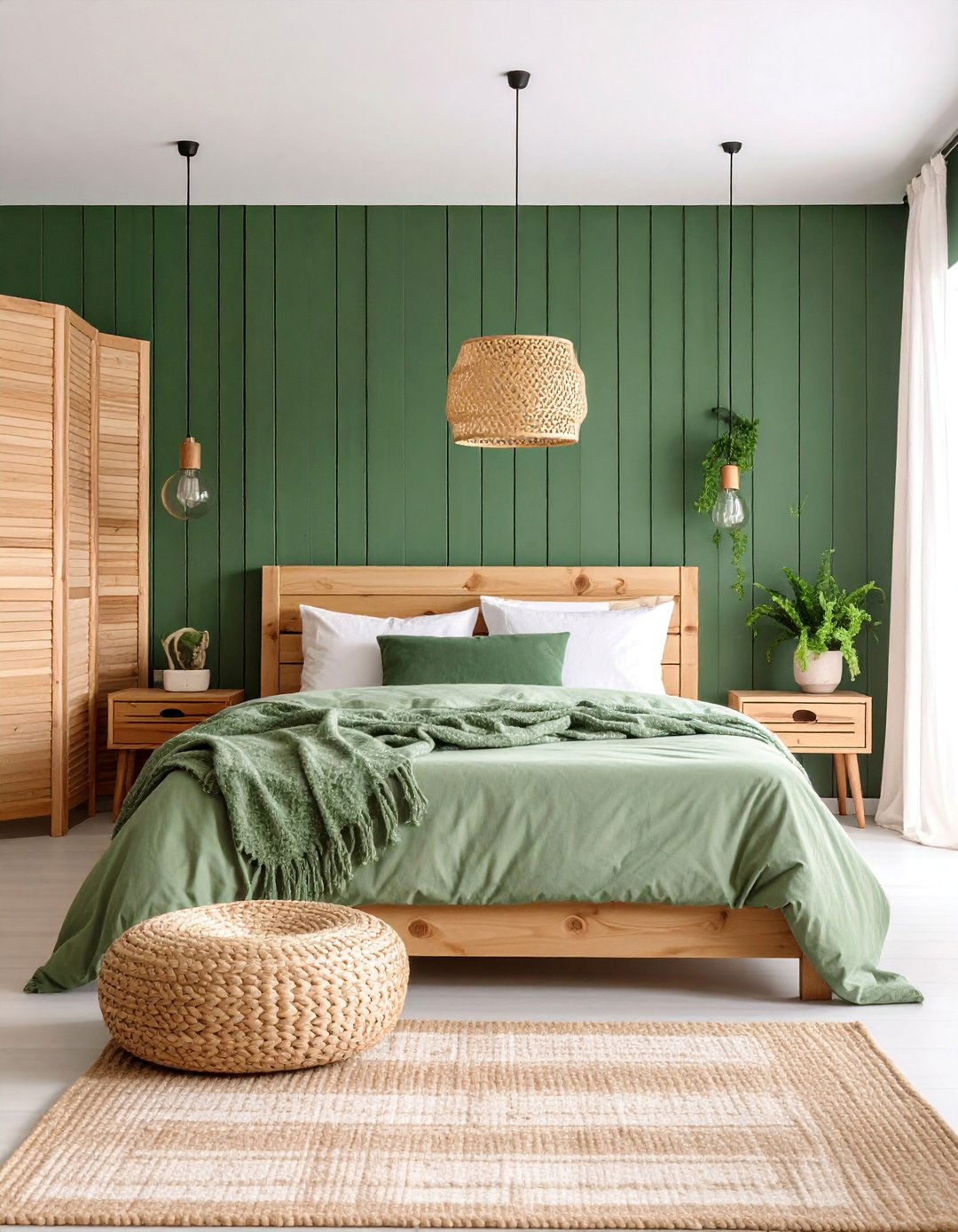 Forest Green Bedroom Retreat - 25 shiplap accent wall ideas