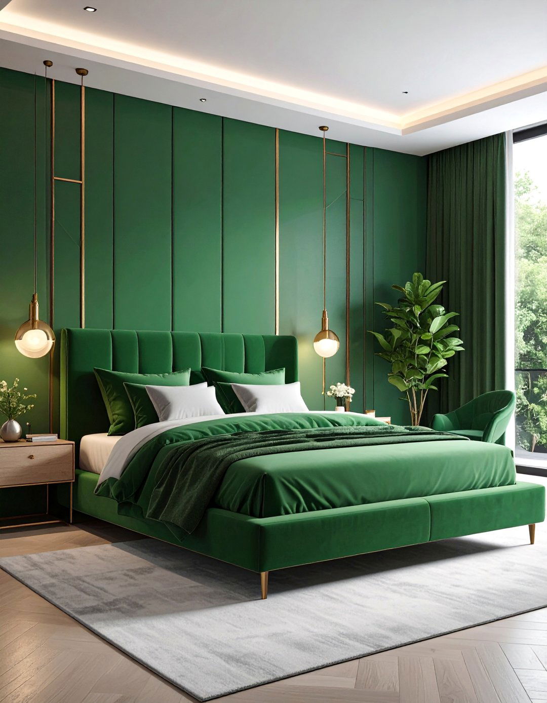 Forest Green Contemporary Bedroom - 25 Forest Green Bedroom Ideas