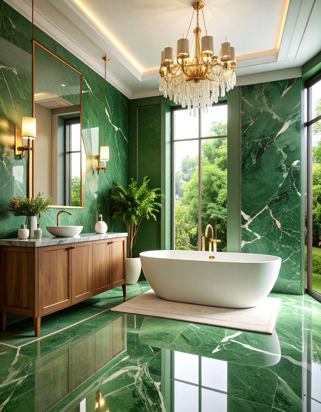 Forest Green Luxury Master Suite - 25 Forest Green Bathroom Ideas
