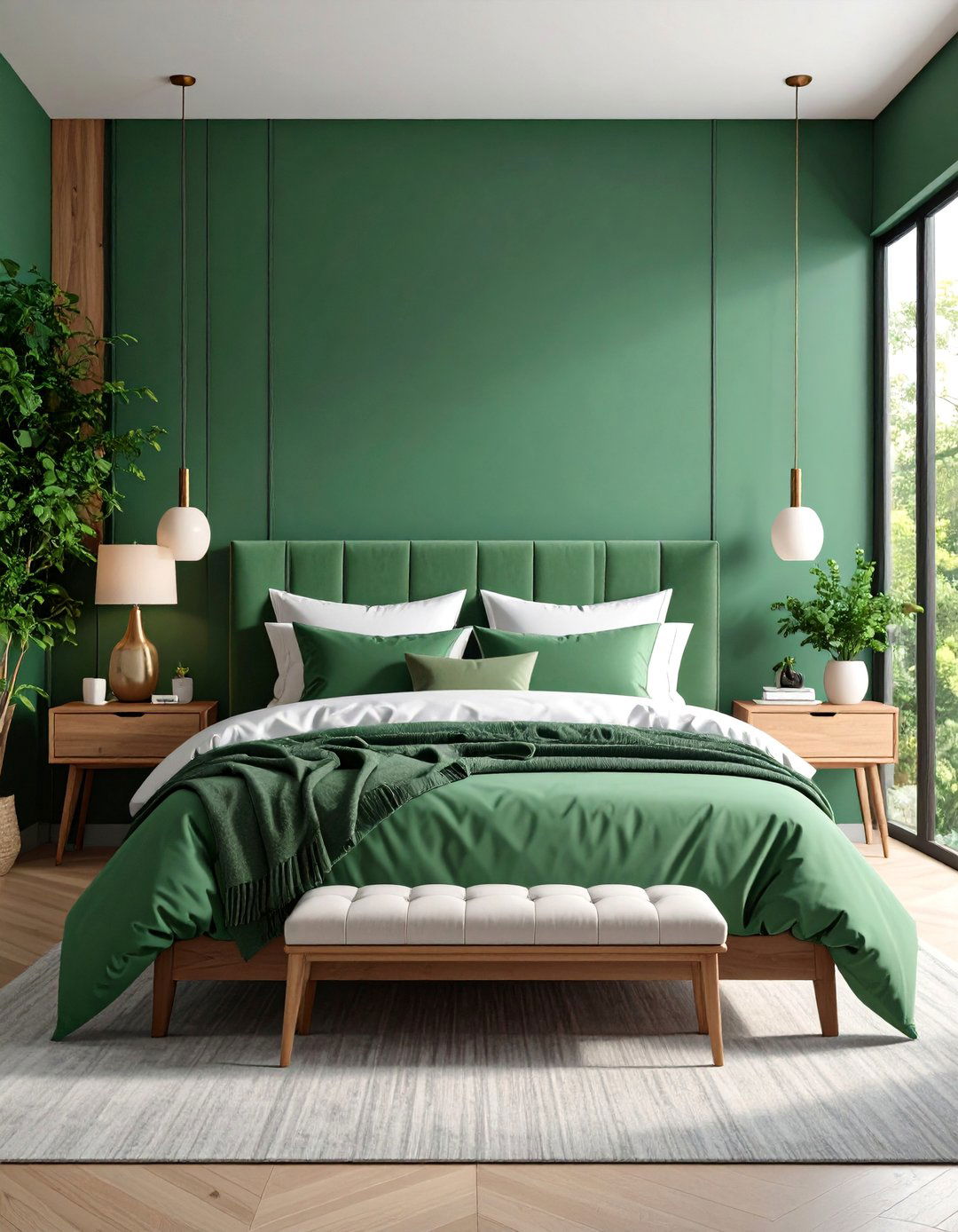 Forest Green Seasonal Bedroom - 25 Forest Green Bedroom Ideas