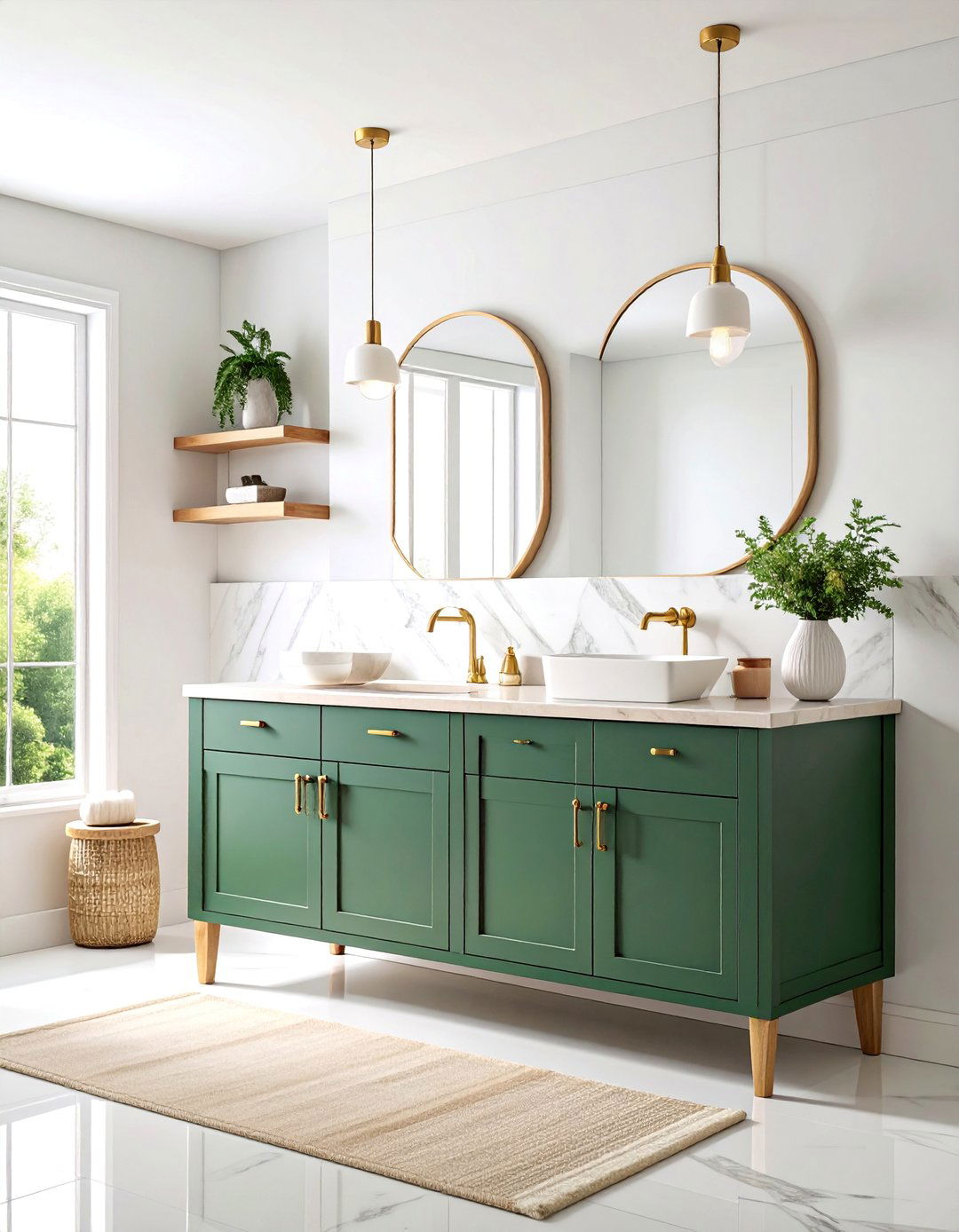 Chic 25 Forest Green Bathroom Ideas for Stylish Baths