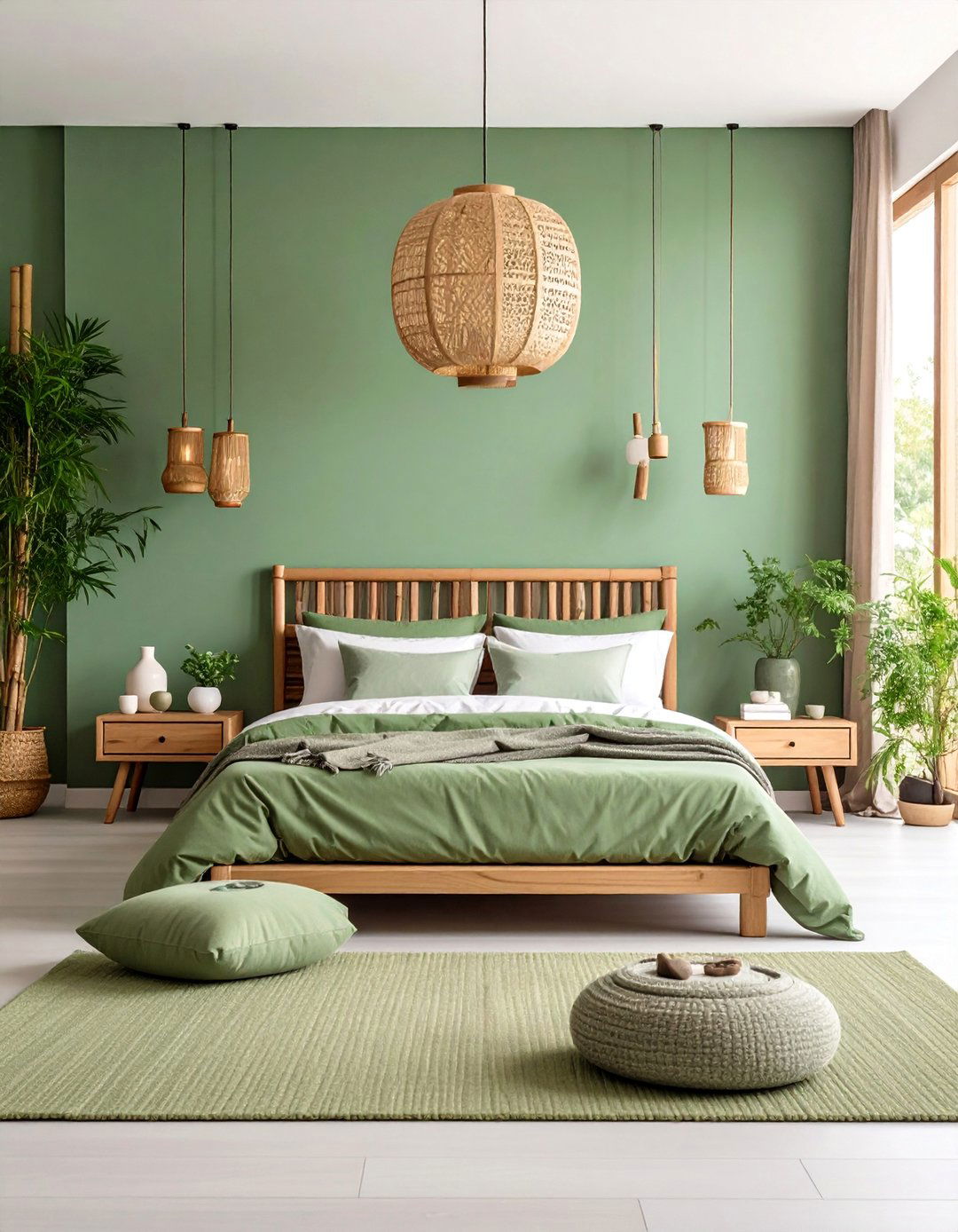 Forest Green Zen Bedroom - 25 Forest Green Bedroom Ideas