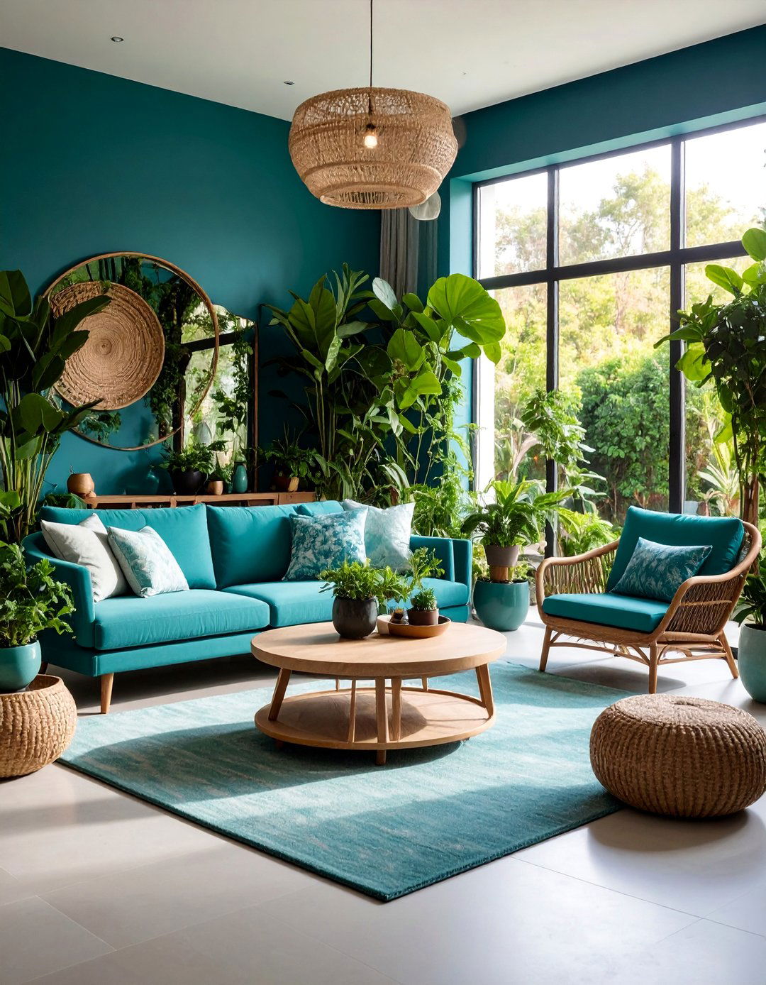 Forest Green and Aqua Blue Garden Room Sanctuary - 25 Blue and Green Color Combos for Decorating