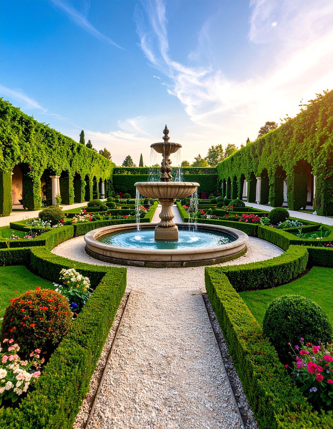 Formal Boxwood Parterre Garden - 25 Mediterranean Garden Ideas