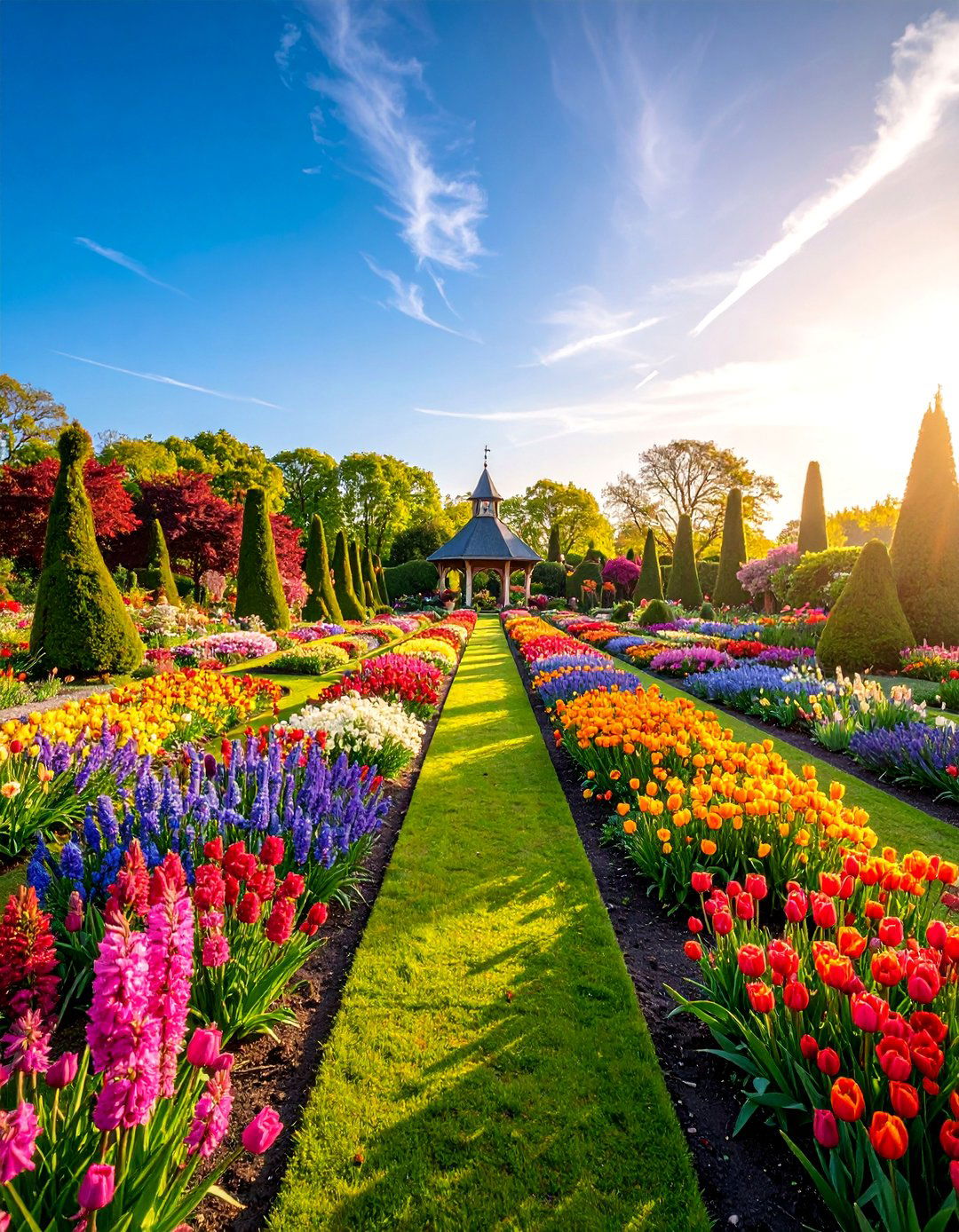 Formal Cutting Garden with Structured Rows - 25 Formal Garden Ideas