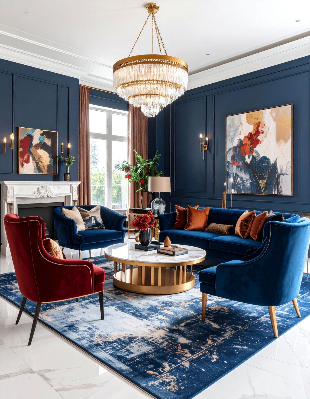Formal Living Room with Conversation Zones - 25 Living Room Design Ideas