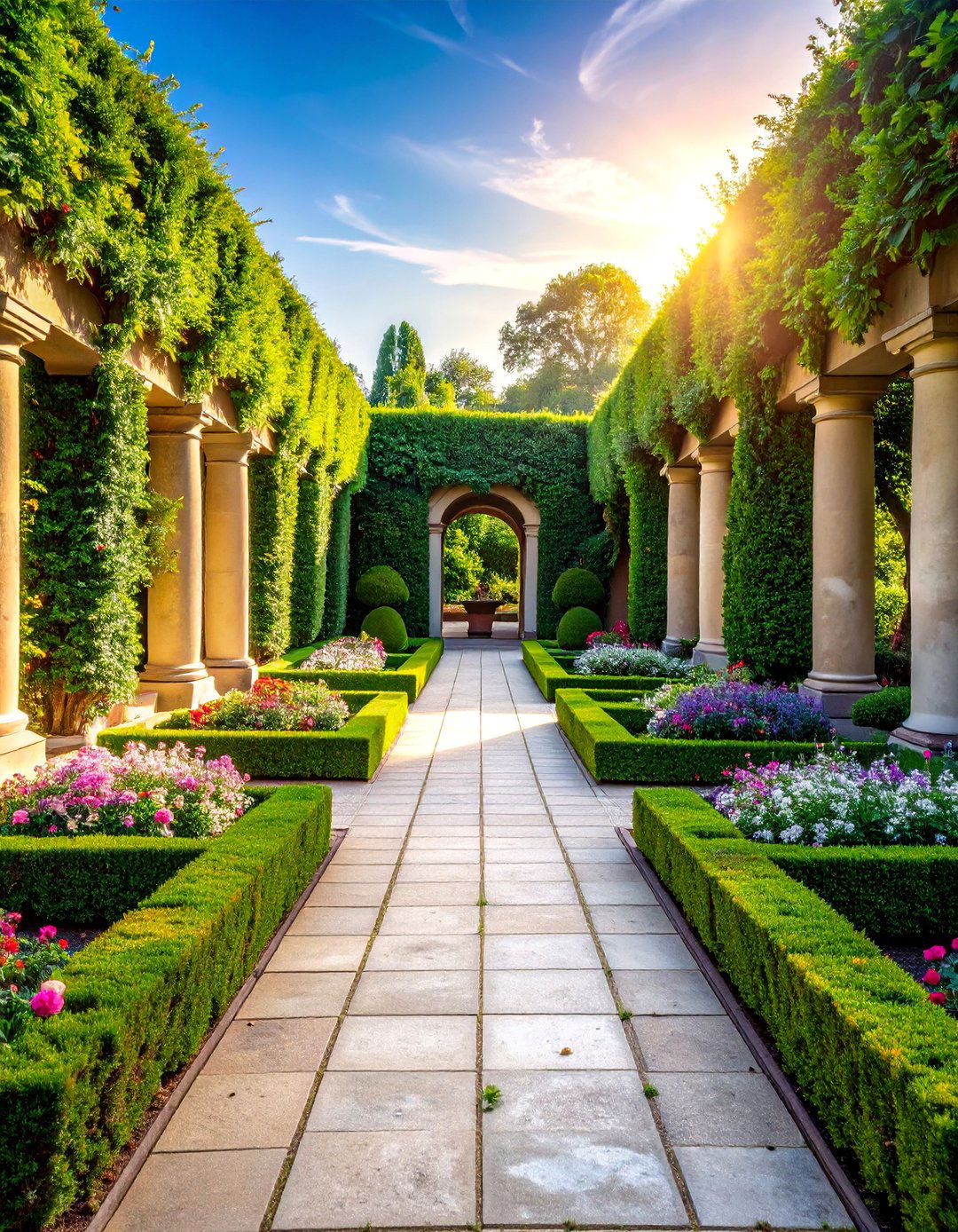 Formal Parterre Boxwood Garden Design - 25 Front Yard Boxwood Designs