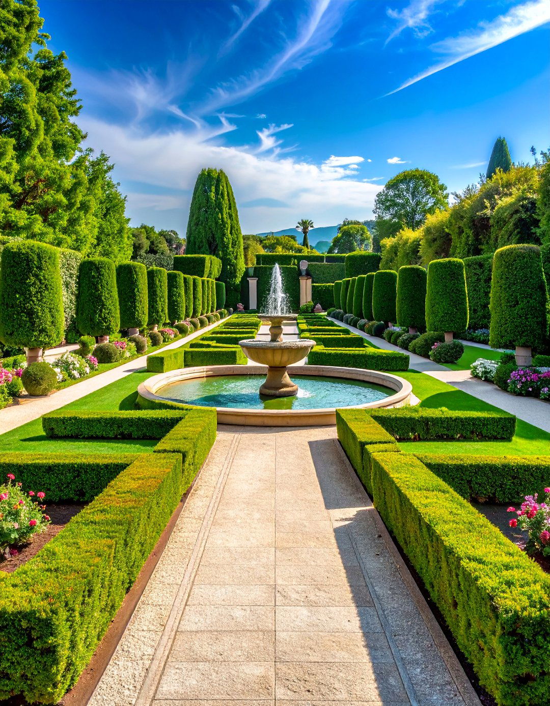 Formal Symmetrical Garden Layout with Central Axis - 25 Garden Layout Ideas