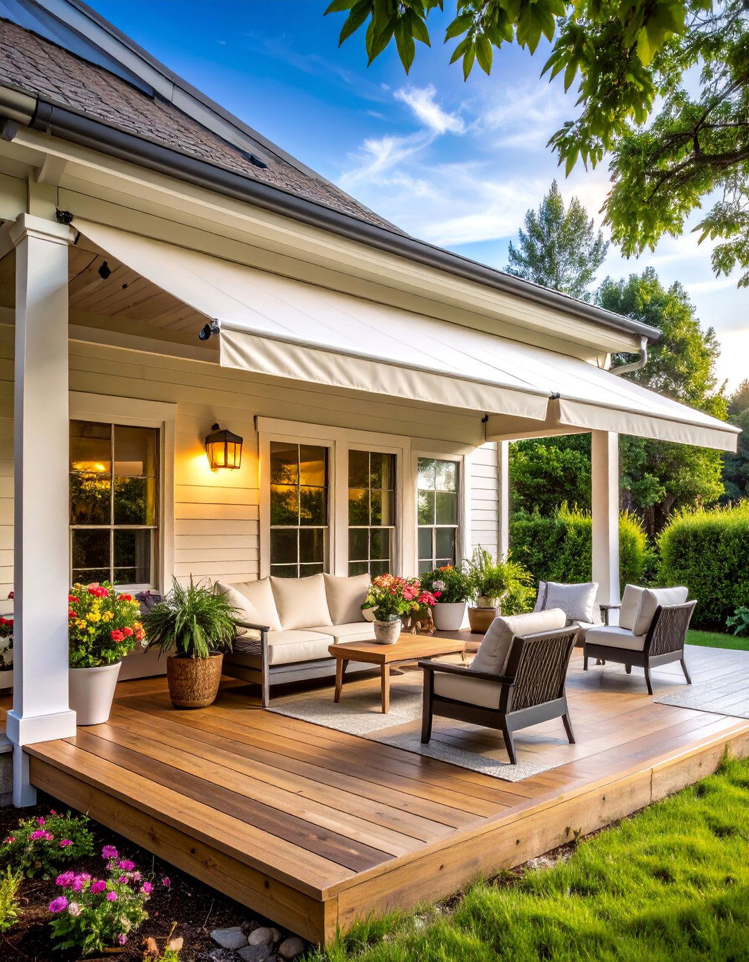 Four Season Back Porch with Weather Protection - 25 Back Porch Ideas