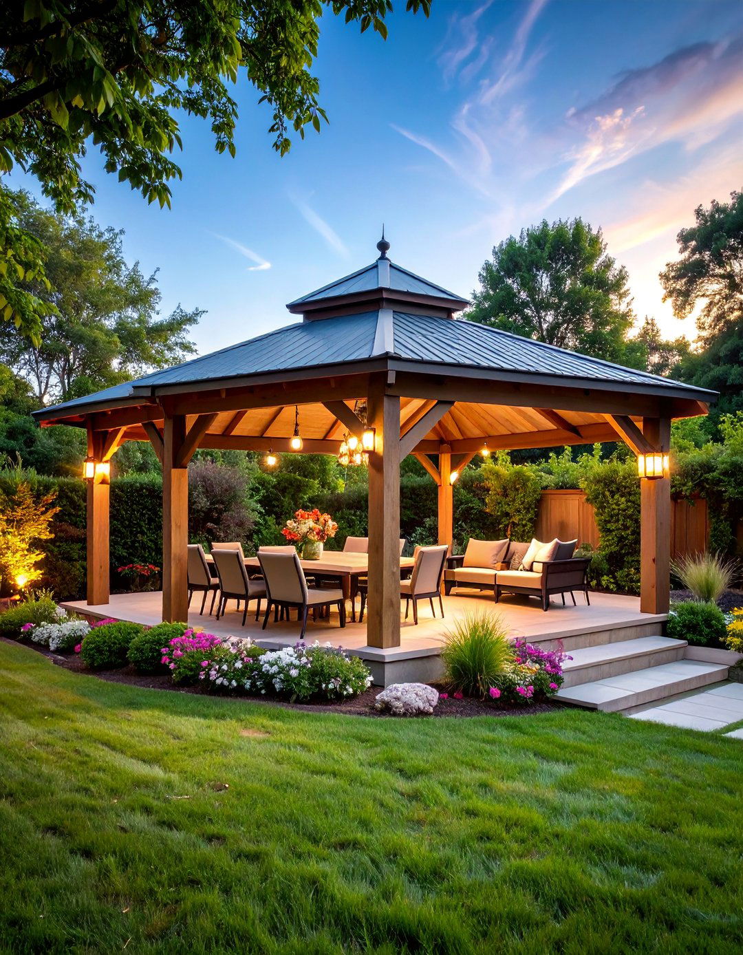 Four Season Entertainment Pavilion - 25 L Shaped Backyard Ideas