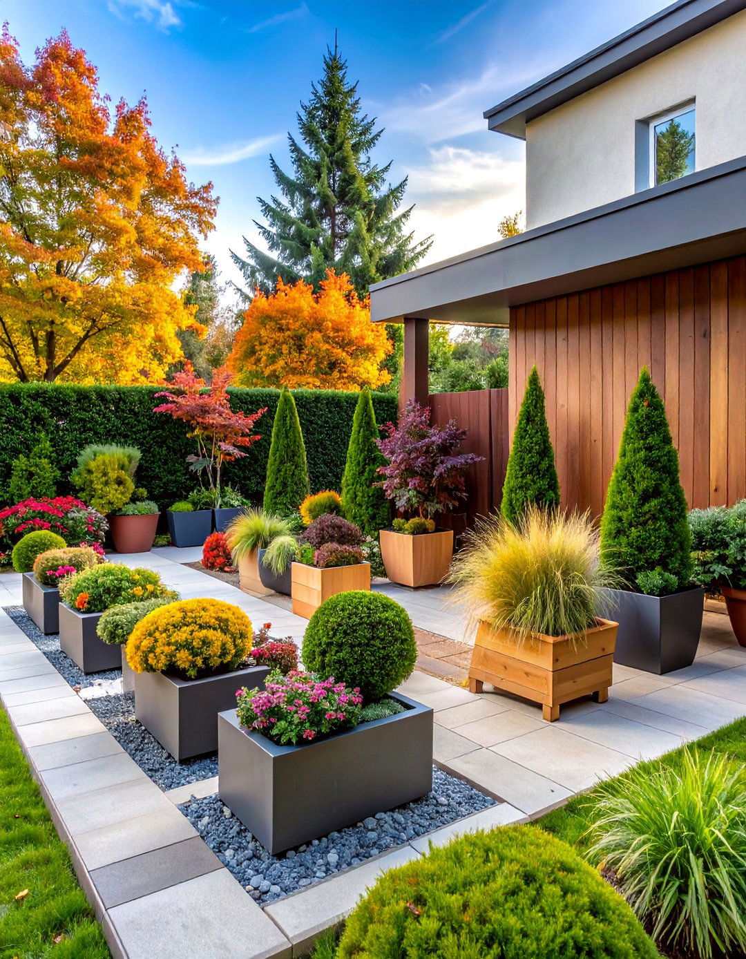 Four Season Evergreen Display - 25 Container Garden Ideas