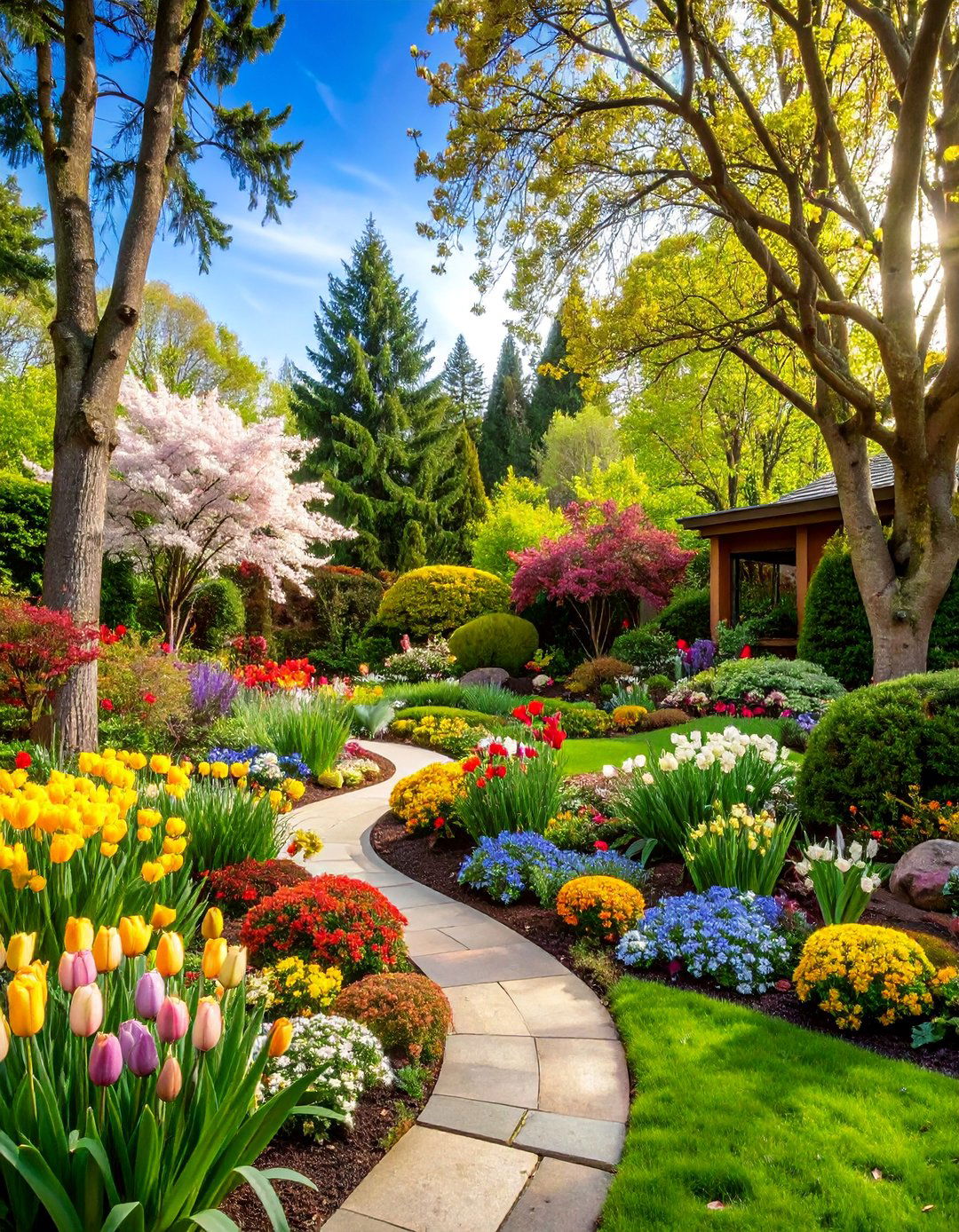 Four Season Interest Garden - 25 Small Front Yard Landscaping Ideas