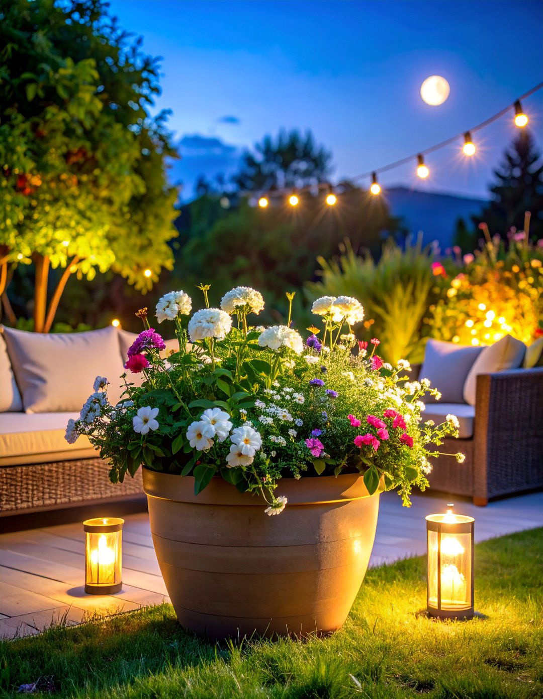 Fragrant Evening Garden Container - 25 Potted Plant Arrangement Ideas