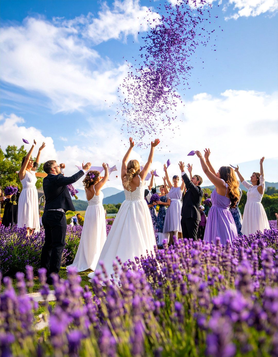 Fragrant Lavender Send off Ceremony - 25 Wedding Send-off Ideas