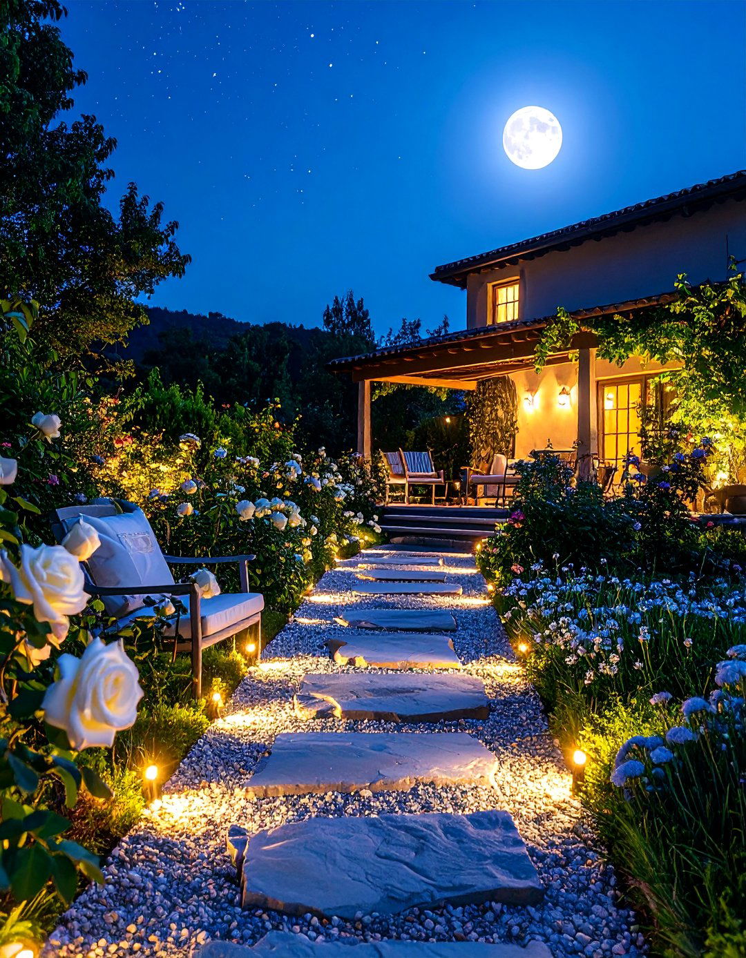 Fragrant Moonlight Rose Garden - 25 Rose Garden Ideas