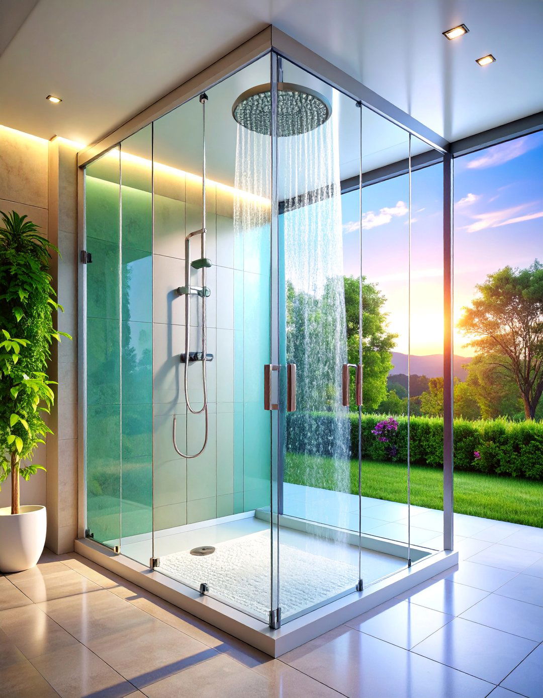 Frameless Glass Modern Minimalist - 25 Doorless Walk In Shower Ideas