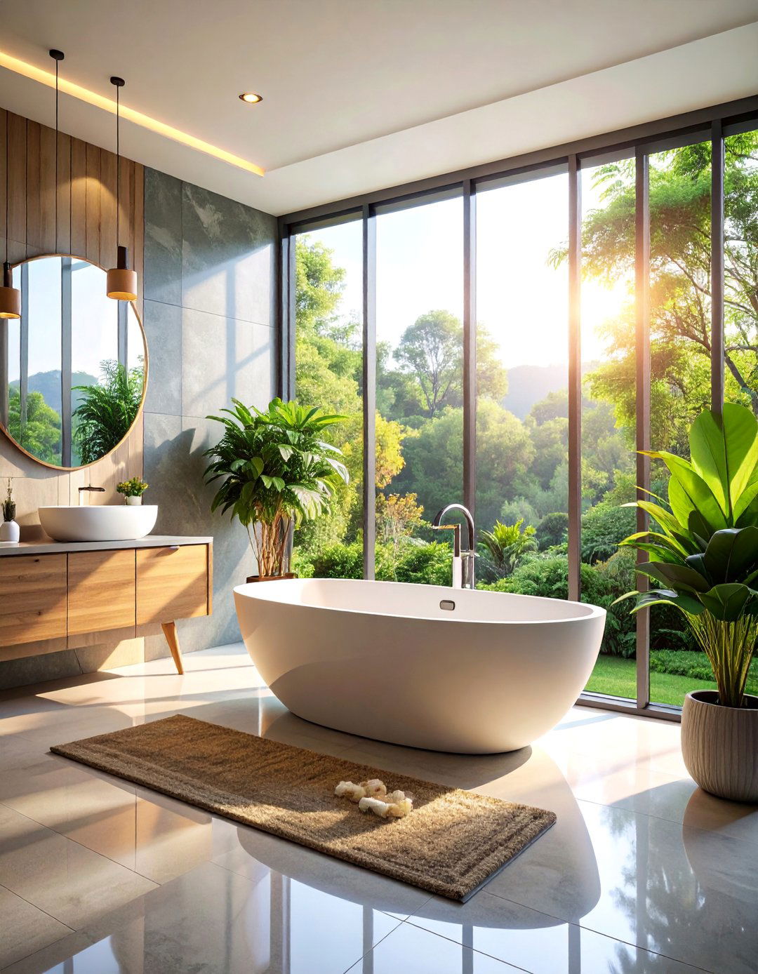 Freestanding Bathtub Centerpiece - 25 Masculine Bathroom Ideas