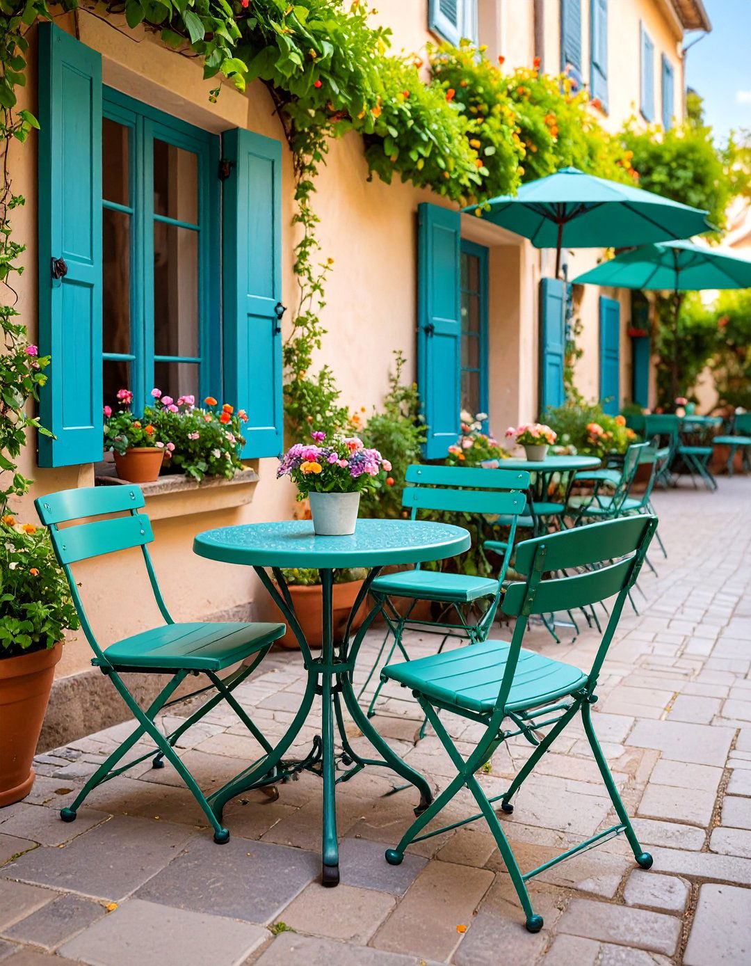 French Bistro Style Townhouse Patio - 25 townhouse patio ideas