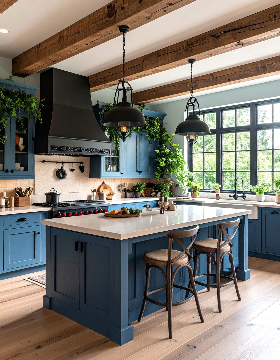 French Country Black and Beige Kitchen - 25 black and beige kitchen ideas