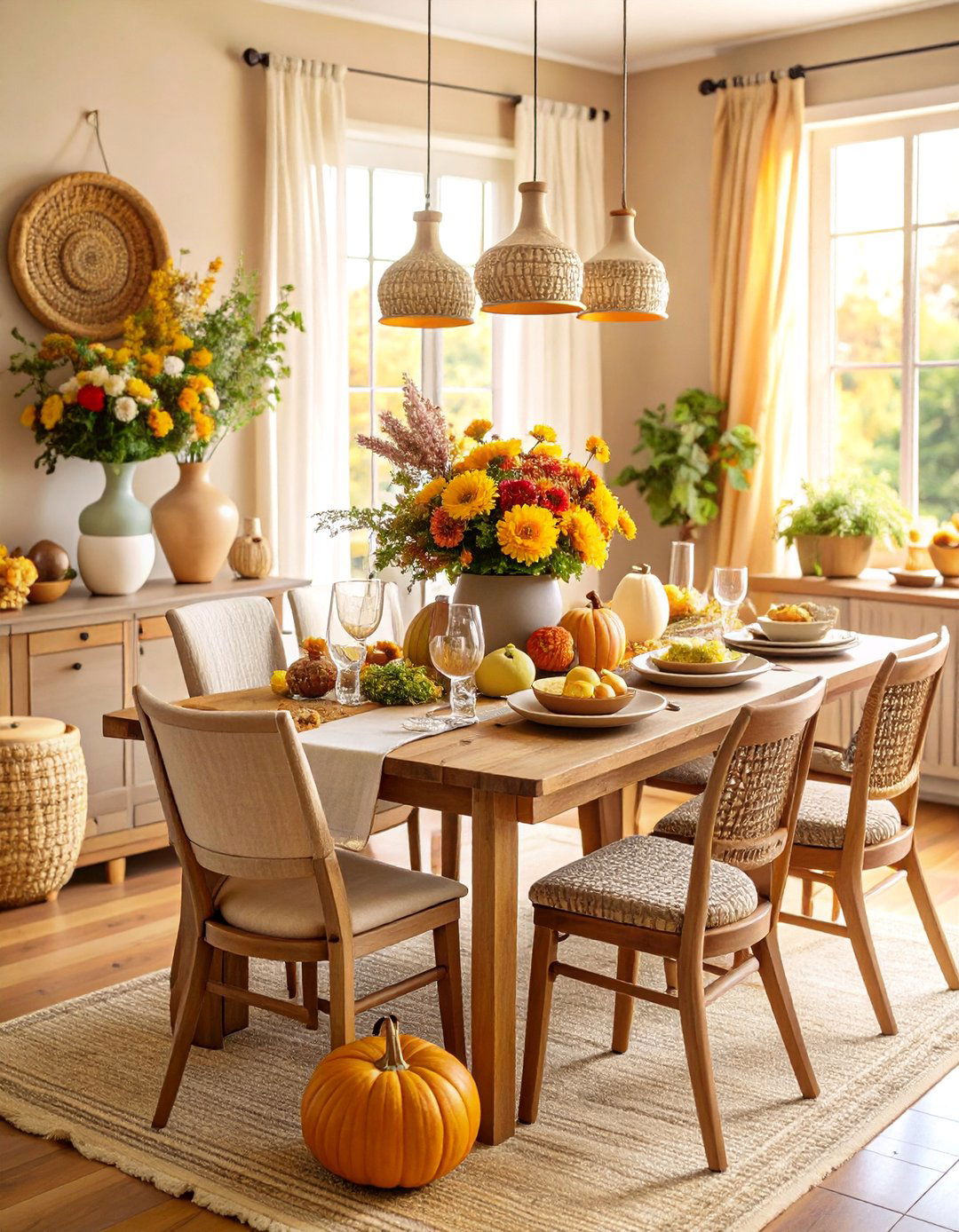 French Country Dining Room with Neutral Color Scheme - 25 French Country Dining Room Ideas