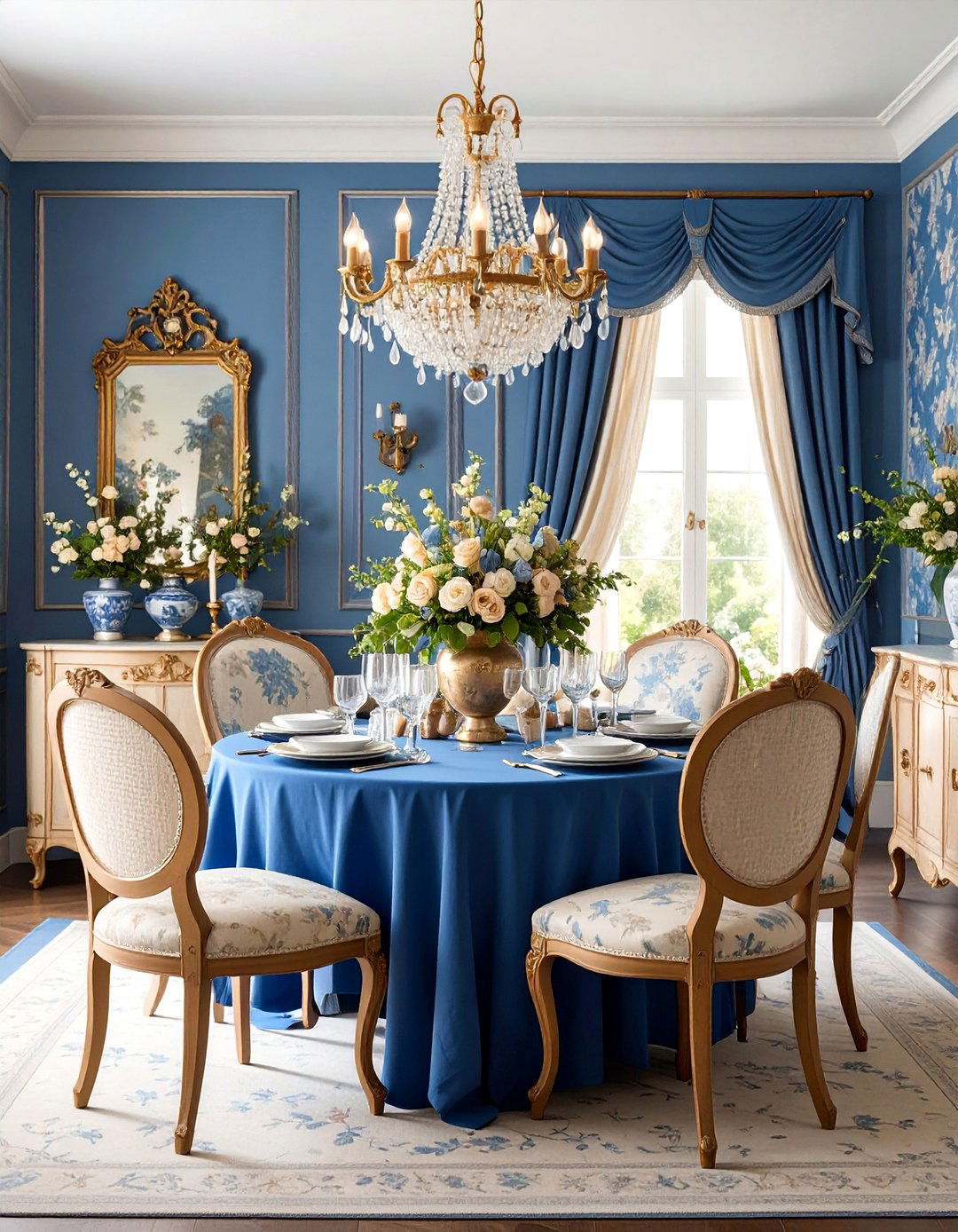 French Country Eclectic Dining Room with Elegant Mix - 25 Eclectic Dining Room Ideas