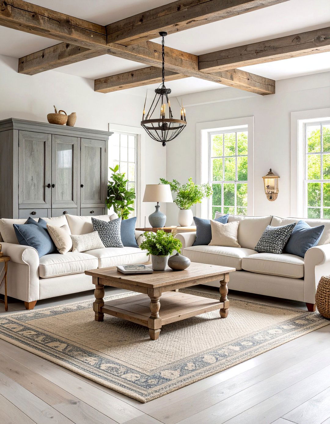 French Country Grey and Cream Elegance - 25 Grey and Cream Living Room Ideas