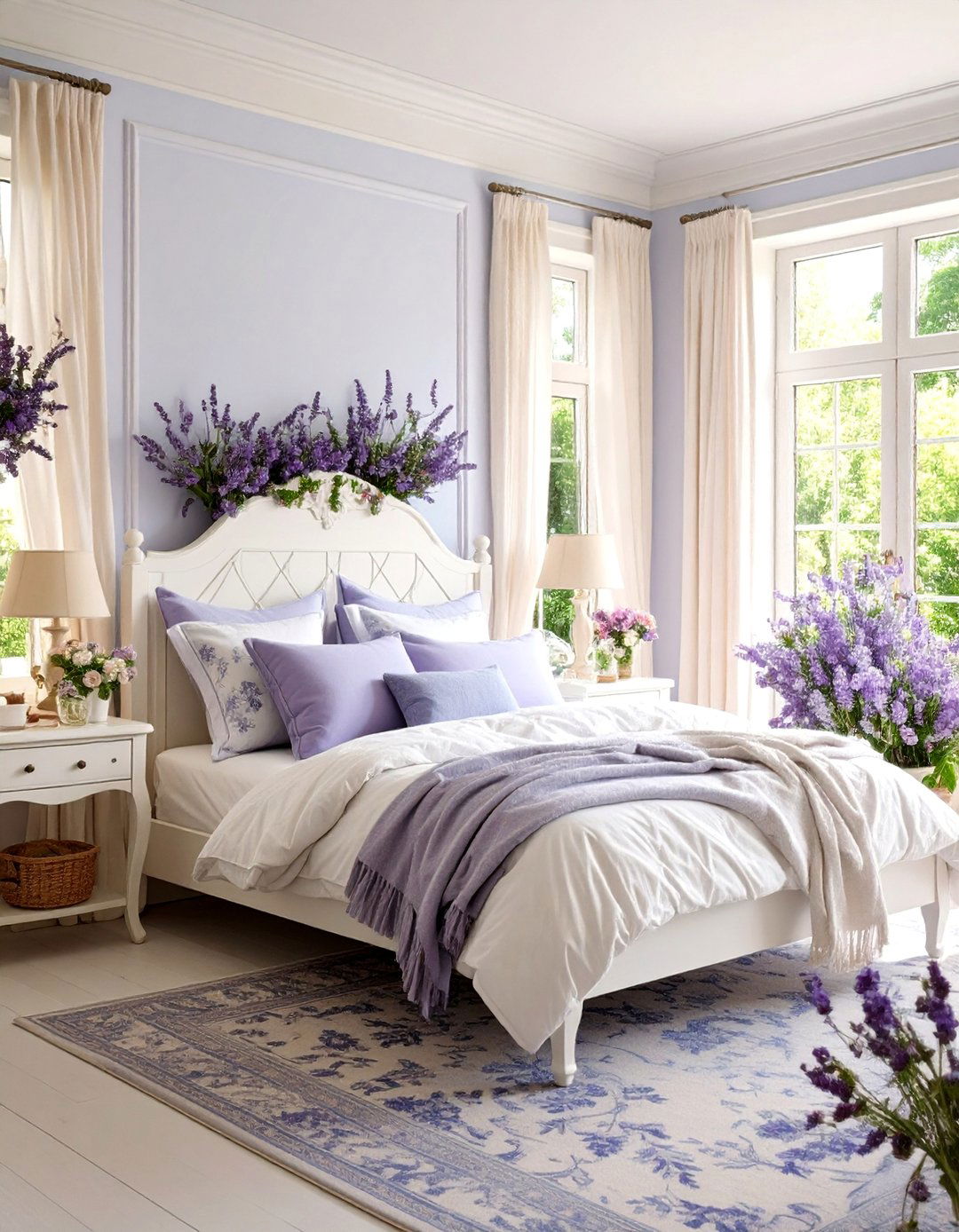 French Country Guest Bedroom with Toile Patterns - 25 Guest Bedroom Ideas