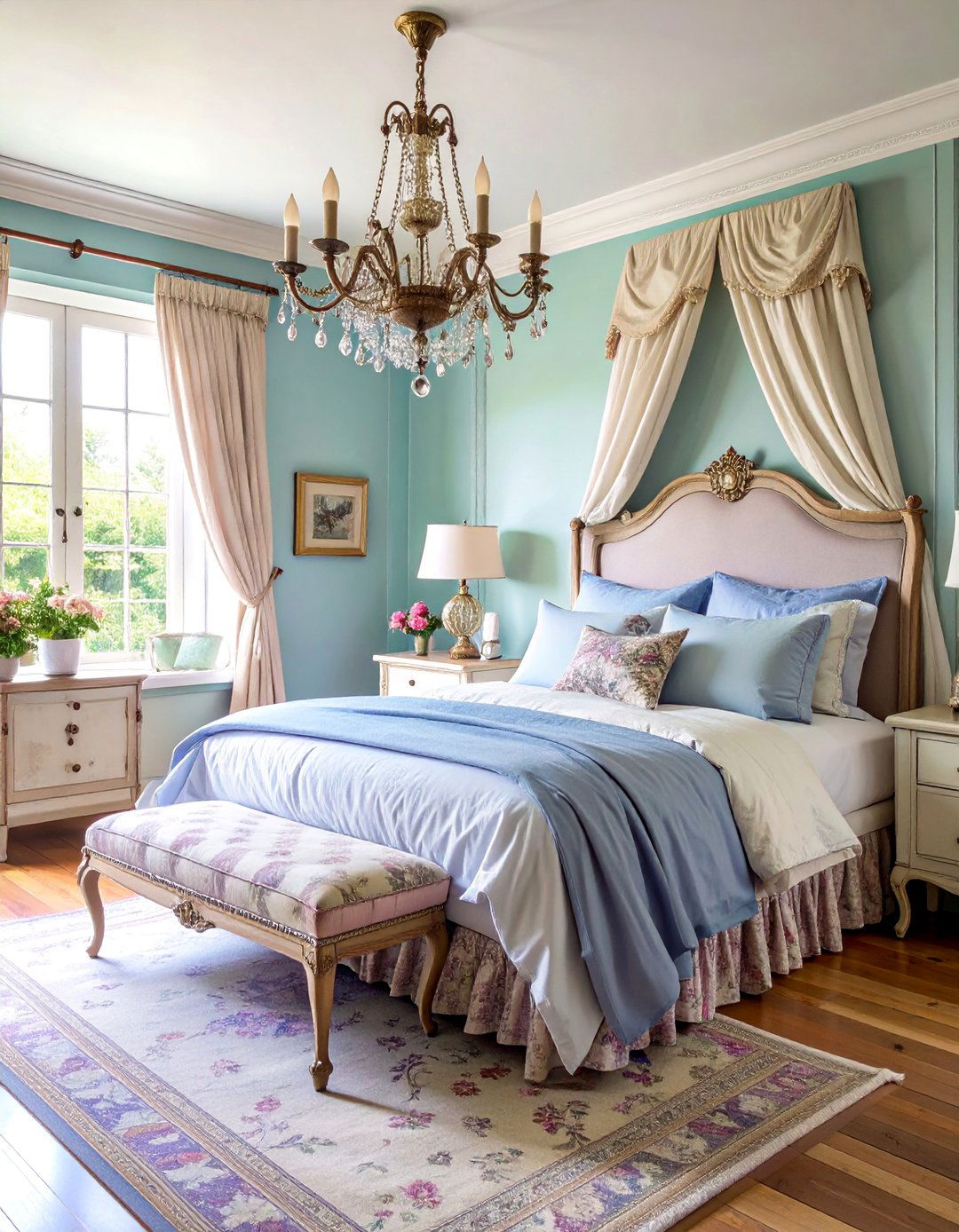 French Country Guest Room with Romantic Details - 25 guest room ideas
