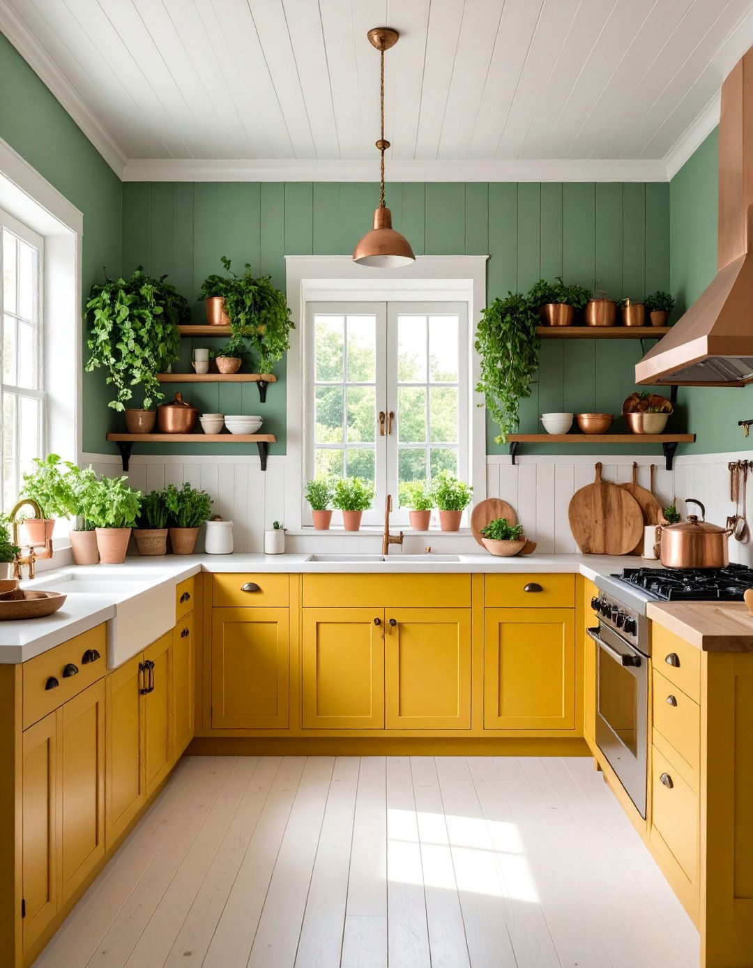French Country Kitchen Board and Batten with Warm Cream - 25 Board and Batten Wall Ideas