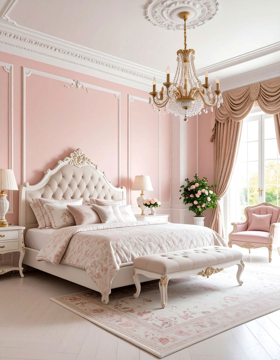 French Country Pink and White Bedroom Style - 25 Pink and White Bedroom Ideas