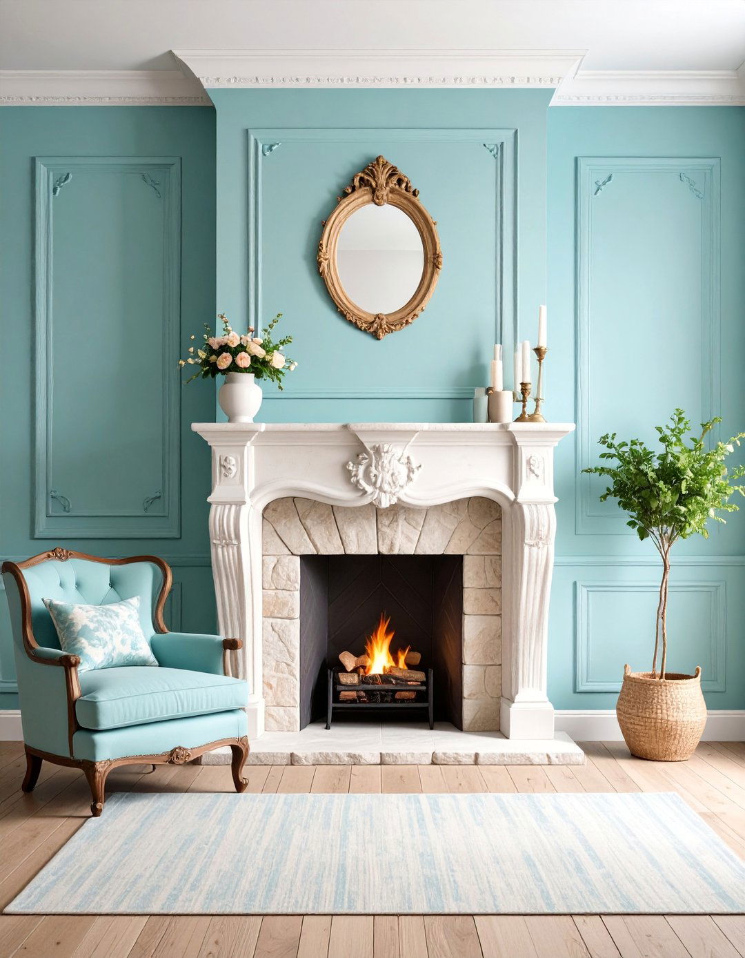 French Country Stone Fireplace with Rustic Provincial Charm - 25 Traditional Fireplaces