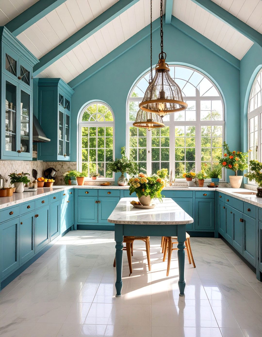French Country Sunroom Kitchen with Vintage Charm - 25 Sunroom Kitchen Ideas